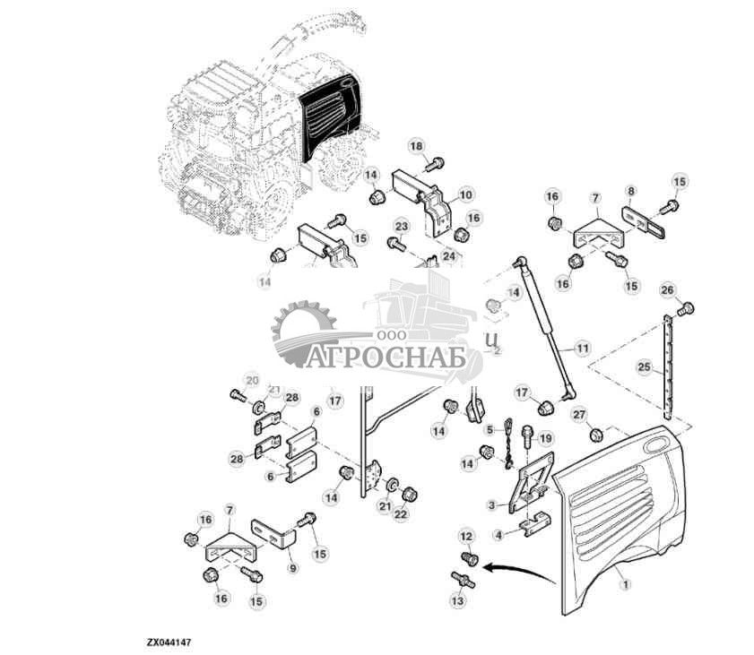 Сервисная крышка, левая 